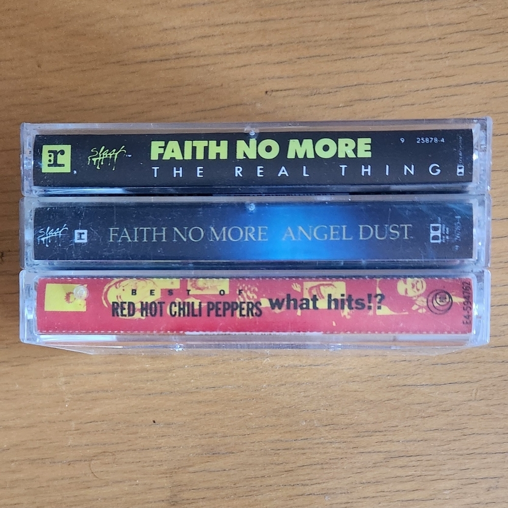 Faith No More, Red Hot Chili Peppers - 1980s & 90s Cassette Tapes (Lot of 3) 